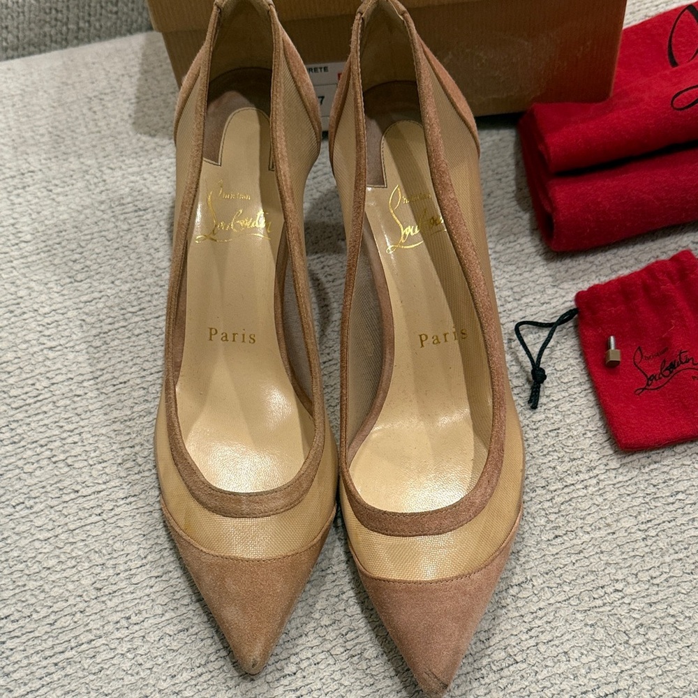 Christian Louboutin Galativi heels 70 with sole protectors great condition - Picture 4 of 16
